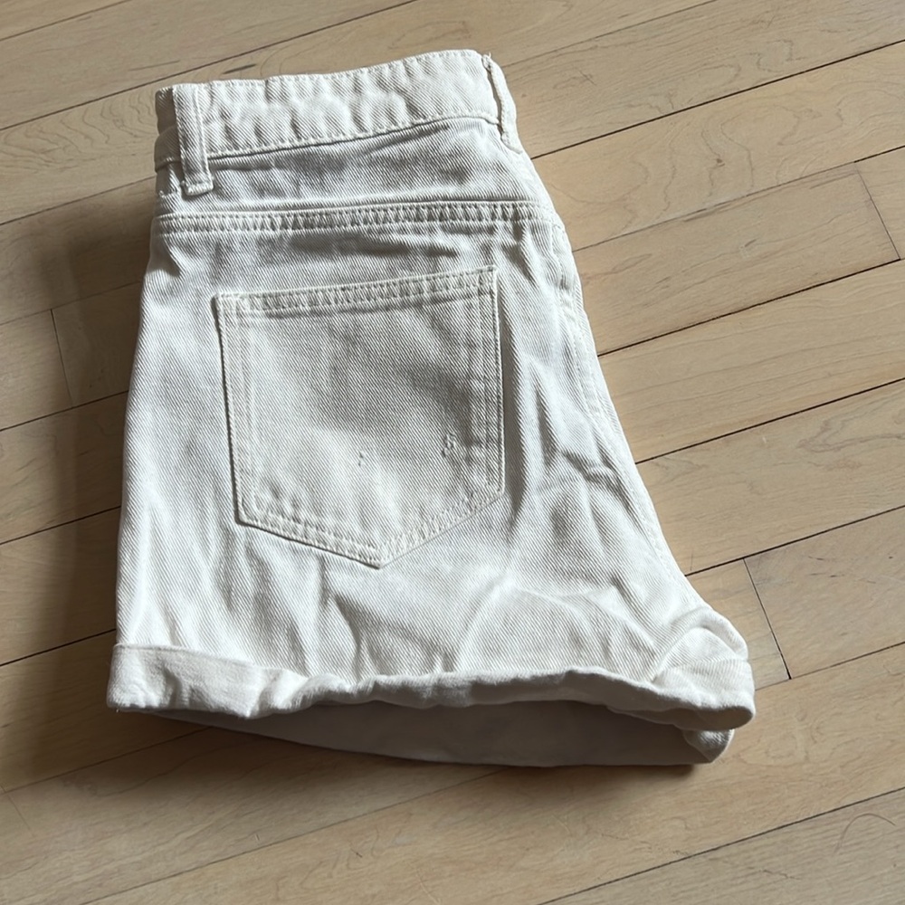 Women's White Denim Shorts